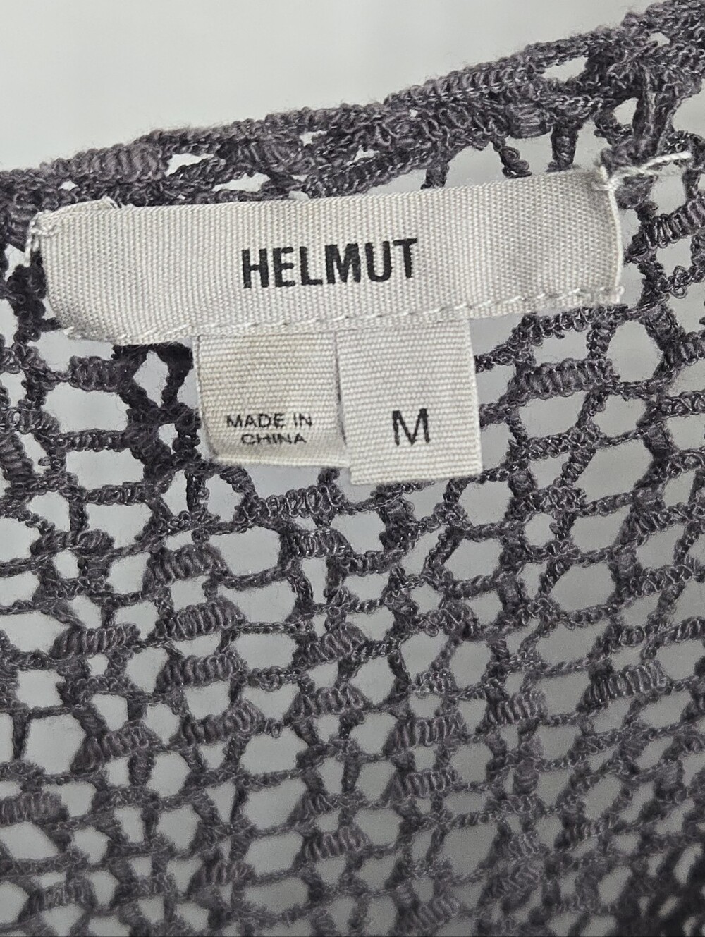 Helmut Lang Sheer Knit Tank Top Gray Cotton - Picture 3 of 10